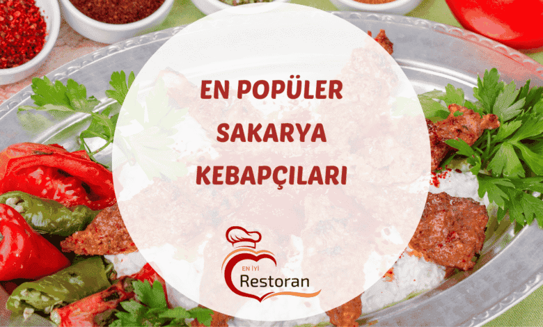 Sakarya'da ızgara kebap tabağı yanında balon ekmek ve taze mezeler servis edilirken